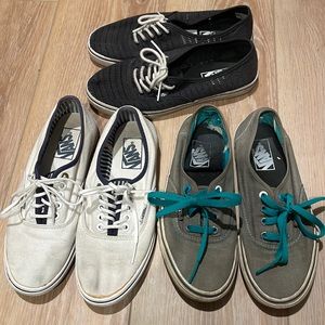 3 Pairs of well loved Vans